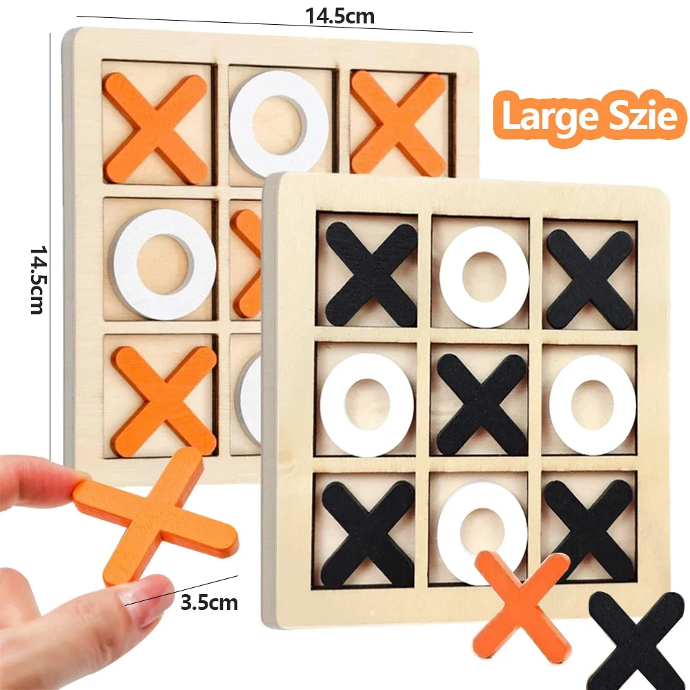 Party Games Kids Indoor - Ahşap XO Tic Tac Toe Oyunu