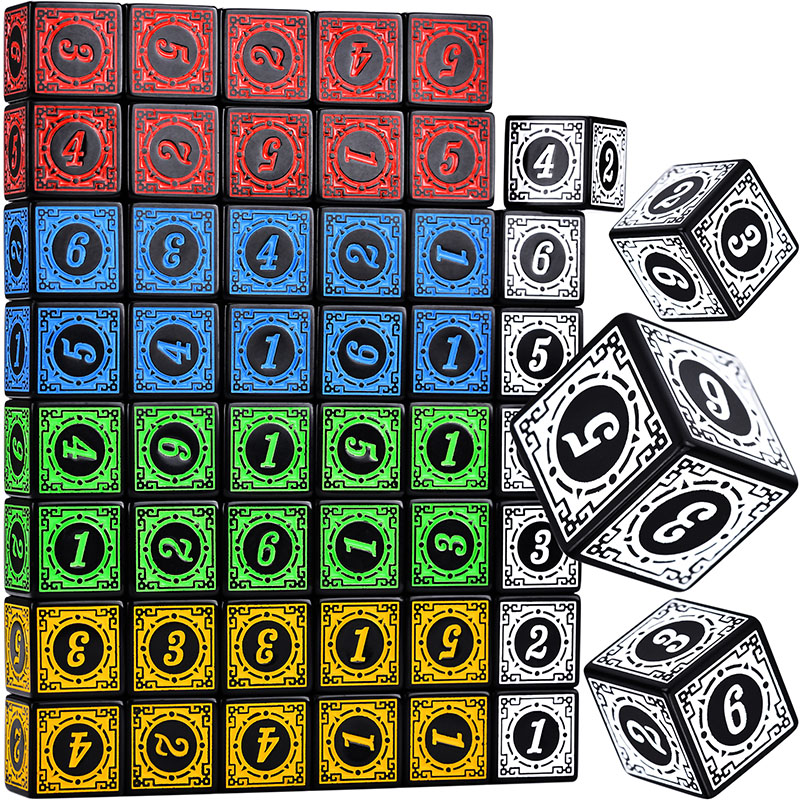 Party Games Group - 10 adet/takım akrilik zar seti D6