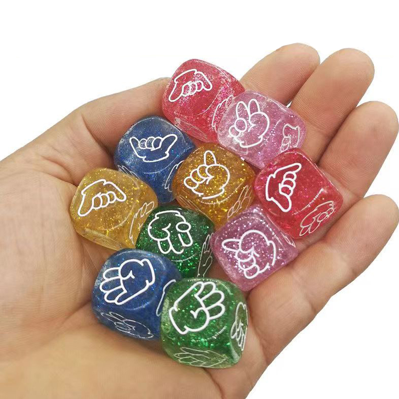 Party Games Juegos De Mesa - 10 adet kaya kağıt makas zar