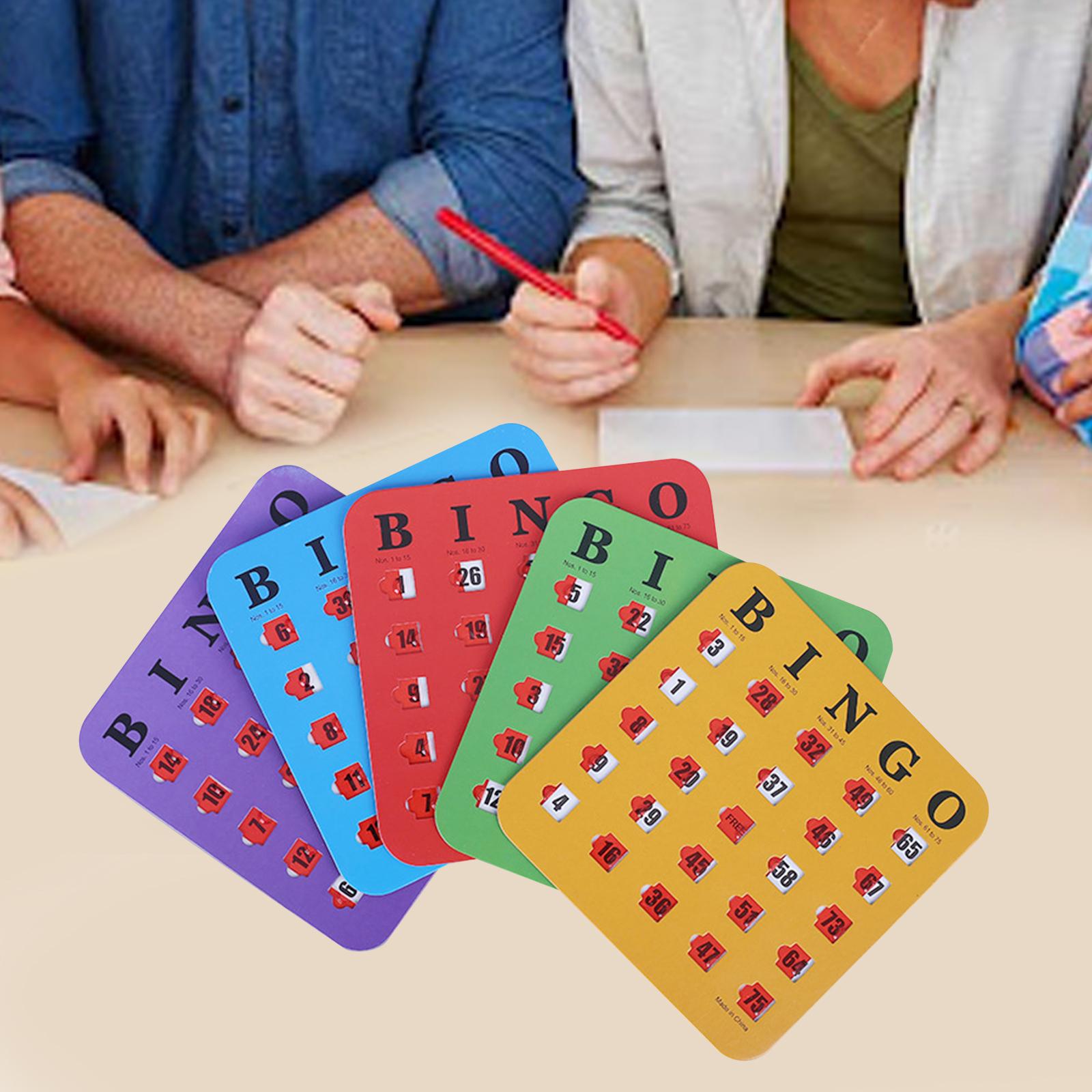 Party Games Large Groups - 5 Parça Büyük Baskı Bingo Karton
