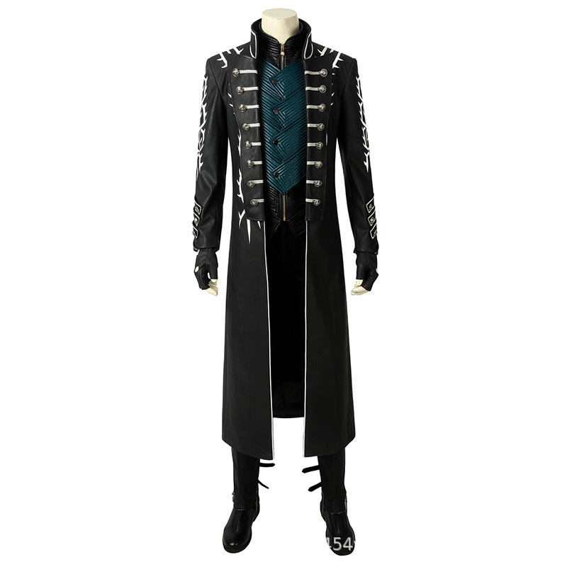 Party Games You Can Play - Vergil Cosplay Kostüm Tam Set Koyu