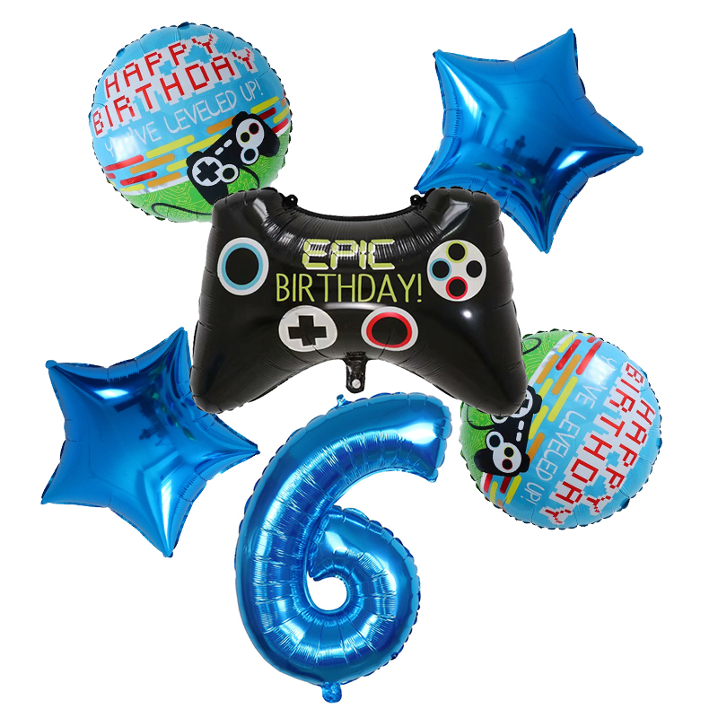 6 adet Gamepad Boy Oyun Folyo  - Party Games Kids Birthday incelemesi ve fiyatı