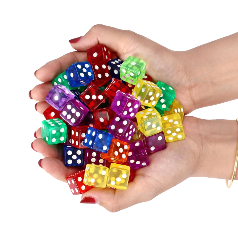 10 adet şeffaf renkli zar 16MM - Party Games Juegos De Mesa incelemesi ve fiyatı