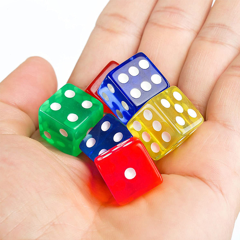 12 adet 16MM şeffaf zar tahta  - Party Games Juegos De Mesa incelemesi ve fiyatı